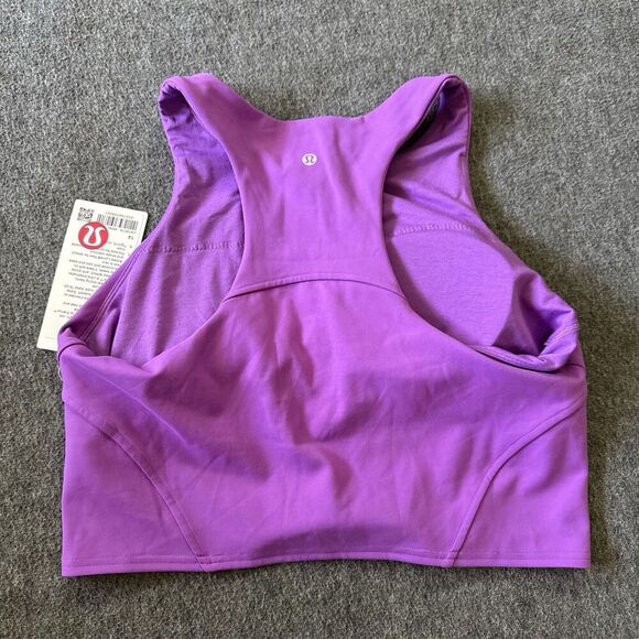 NWT Lululemon Invigorate Train Tank size 14 Purple Cropped Gym Workout - Picture 2 of 4